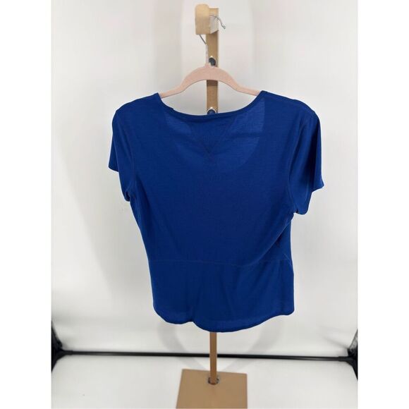 Lucy Tech Womens Short Sleeve Blue Workout T Shirt Size Large Exercise - Picture 10 of 10